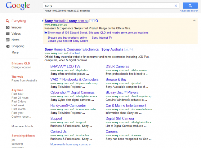 Sony Serps Sony Serps