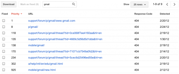 crawl errors filter crawl errors filter
