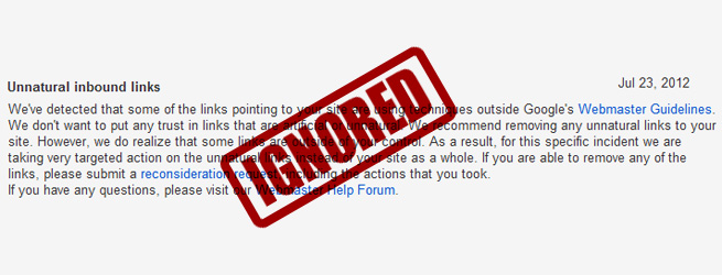 Unnatural inbound links Unnatural inbound links