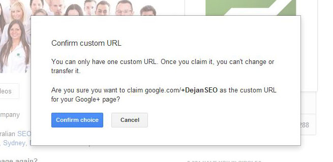 Confirming URL Confirming URL
