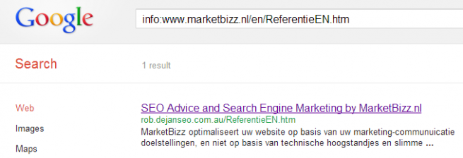 Hijacked SERP Hijacked SERP