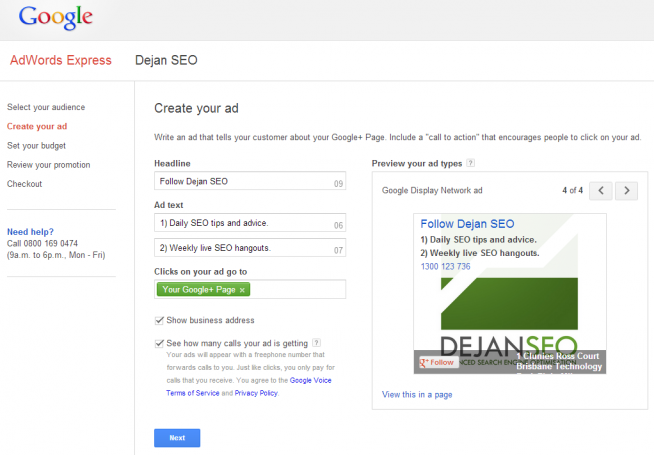 create ad create ad