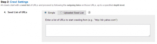 Crawl Setup
