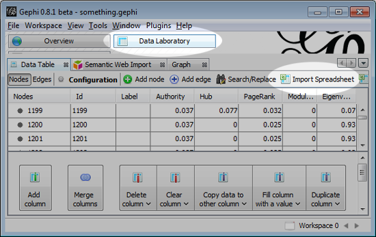 Gephi Import