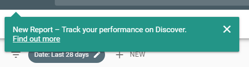 google discover message