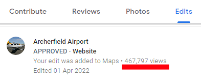 Google Maps Impressions